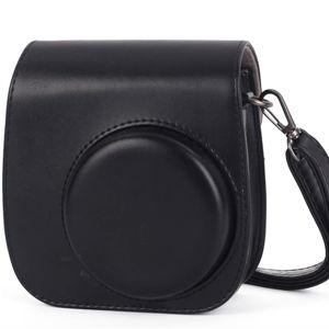 Phetium Instant mini 12 Camera Protective Case Compatible with Instax Mini 12 11,PU Leather Bag with Pocket and Adjustable Shoulder Strap (Black)