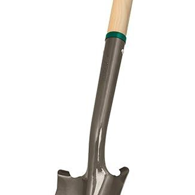 Truper 31284 Tru Tough 16-Inch Drain Spade, Steel D-Handle, 30-Inch
