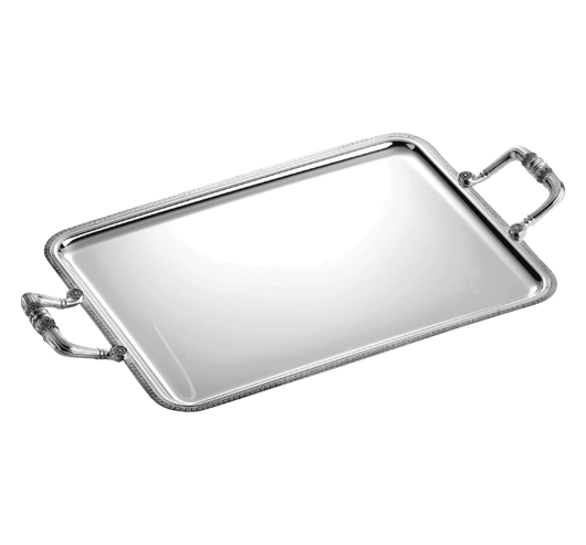 Silver-Plated Rectangular Serving Tray with Handles, XXL