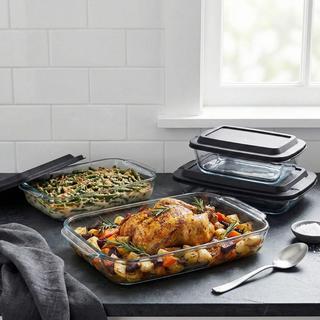 Joyful 4-Piece Glass Oven Dish Set