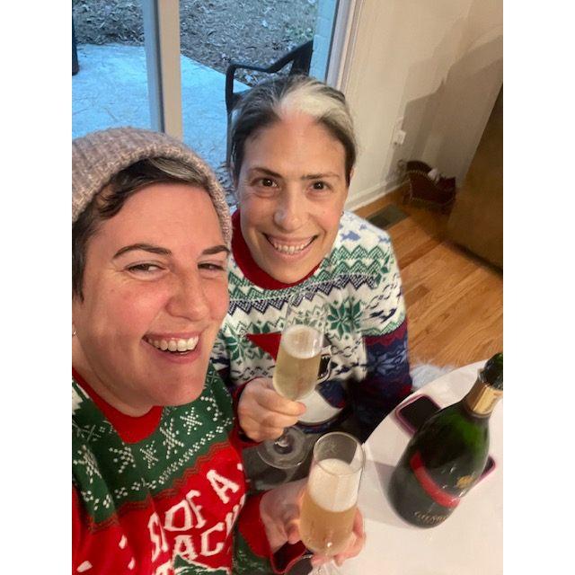 Our first Christmas in the Raleigh house. Tracy LOVES Christmas; especially when ugly sweatshirts are involved!