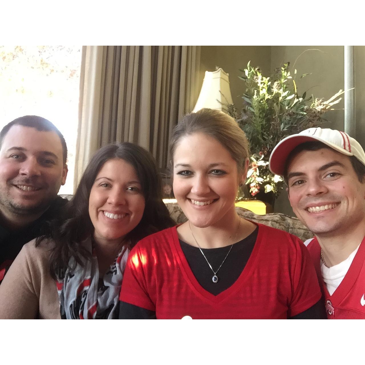 January 2016 - Mahtomedi, Minnesota - Watching the Buckeyes with the Ruckers
