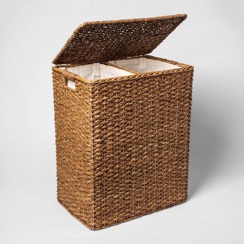 Aseana Hamper Natural 24.75"x14" Khaki - Threshold™