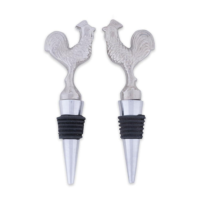 DII Kitchen Wine & Bottle Stopper, 2x4", Rooster