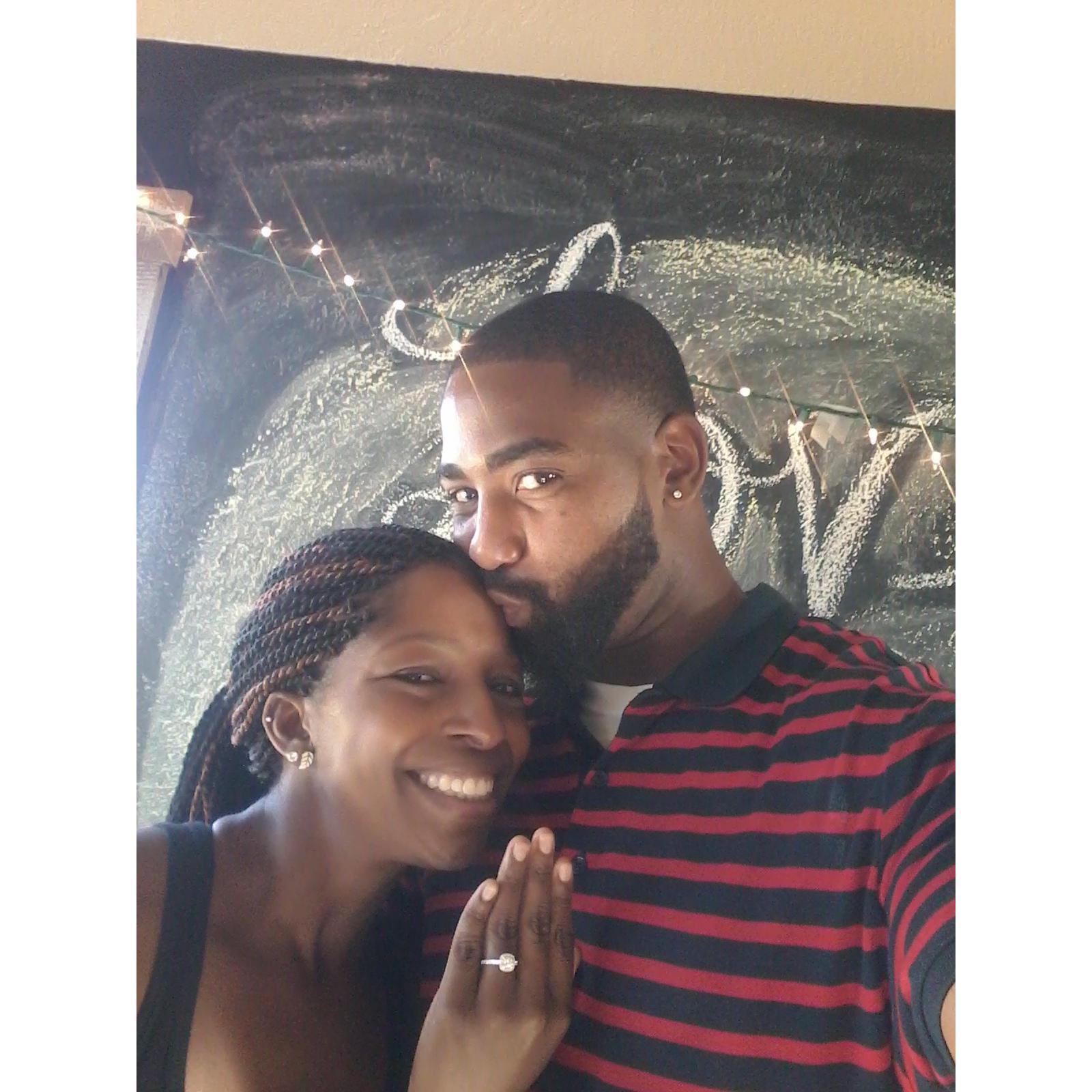 When he asked me to marry him at my favorite winey