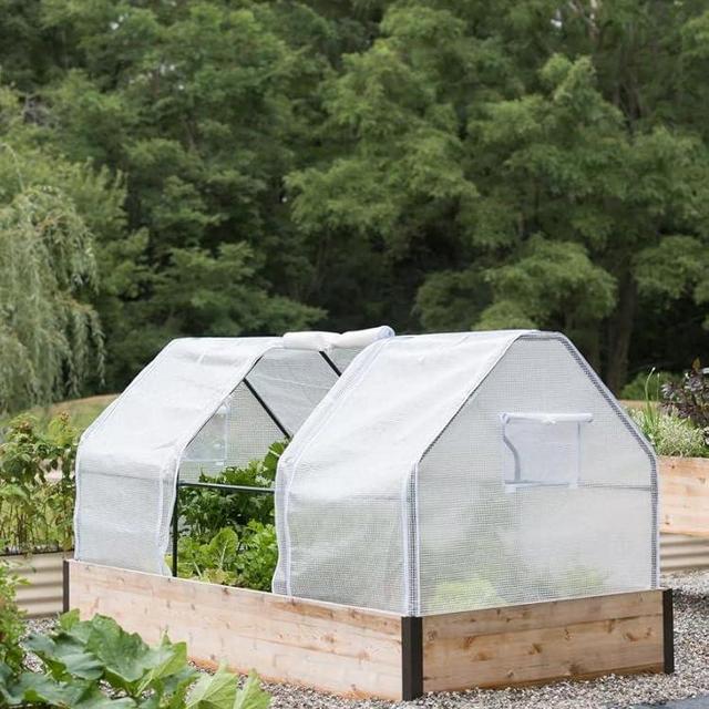 Gardeners Supply Company Multi-Season Plant Protection Grow Tent Cover | Outdoor Greenhouse Gardening Plants, Flowers and Vegetable Garden Netting Pest and Bugs Protector | (93" L x 44-7/8" W)