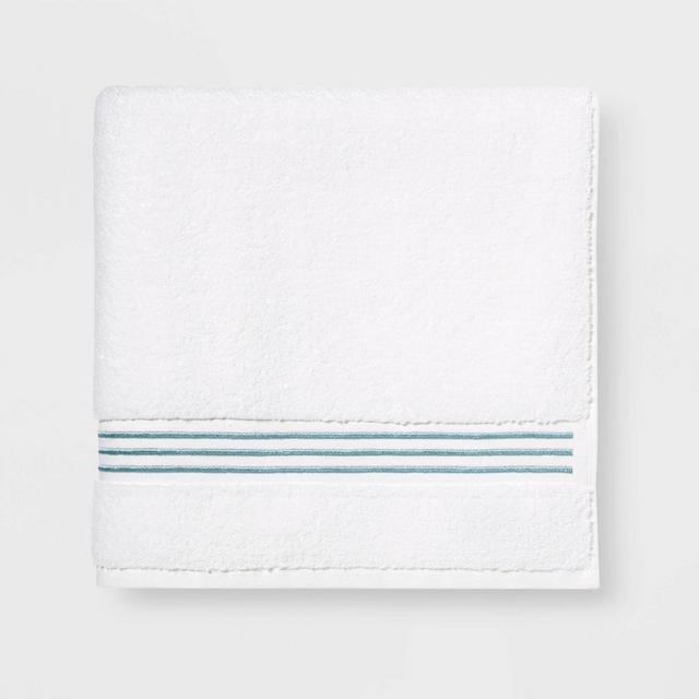 Bath Towel Aqua Stripe - Threshold Signature™