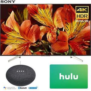Sony XBR65X850F 65-Inch 4K Ultra HD Smart LED TV (2018 Model) with Google Home Mini (Charcoal) + Hulu $25 Gift Card