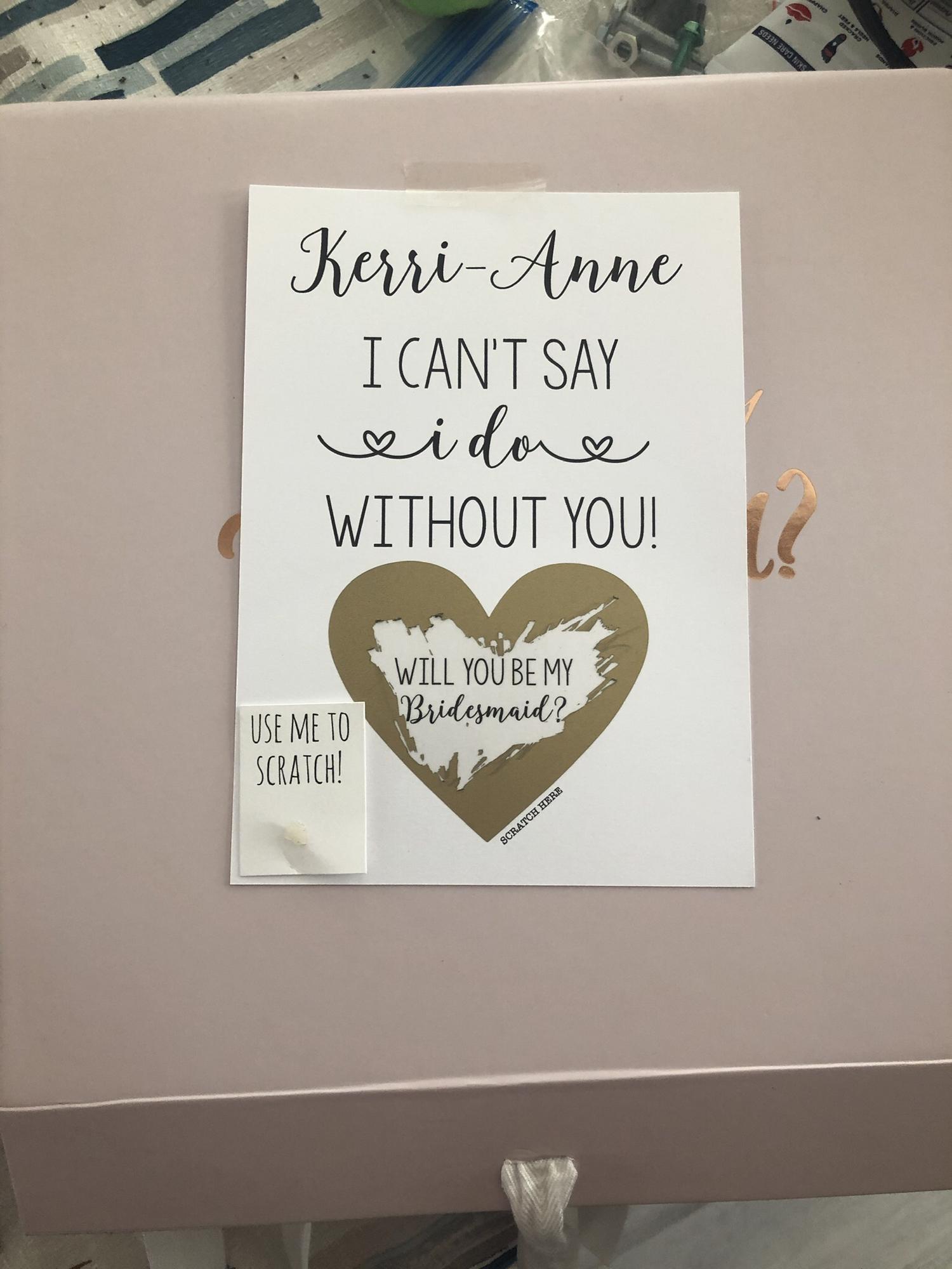 Bridesmaid proposal