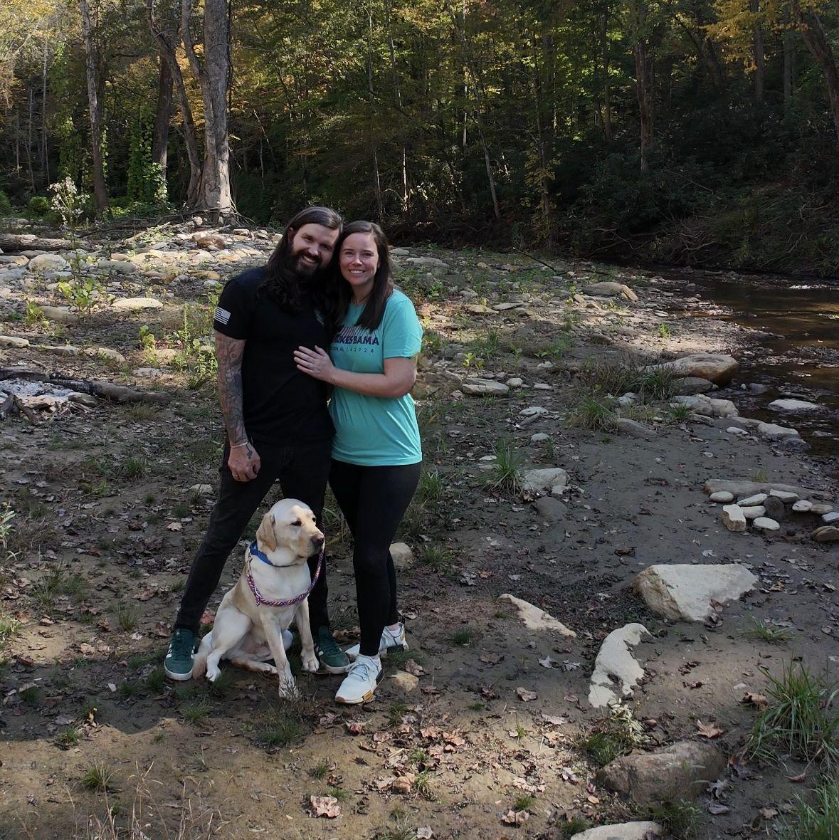 10/18/25 - Our engagement. Kevin proposed by the creek in Old Fort.