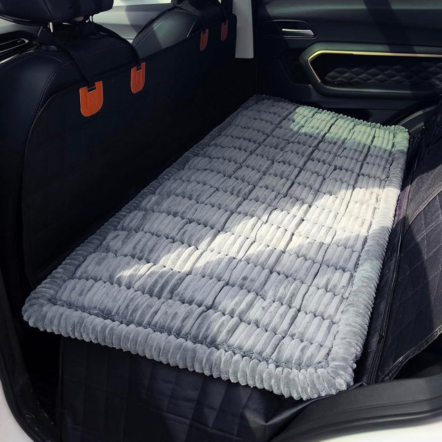 HOMEREFROM Dog Bed for Car, Backseat Pet Bed Mat, Dog Seat Cover for Car Back Seat, Non-Slip Travel Dog Bed, Fit for Backseat Extenders and Seat Covers (Bluegrey, 24.8x54inch)