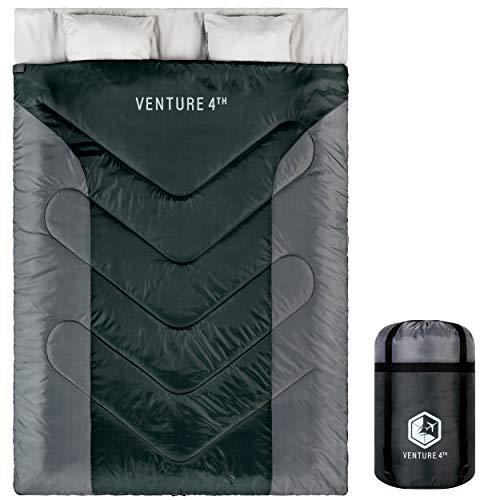 VENTURE 4TH Backpacking Sleeping Bag – Single, XXL and Double Sleeping Bags for Adults, Kids & Couples – Ideal for Hiking, Camping & Outdoor Adventures – Lightweight Summer and 3-Season Versions