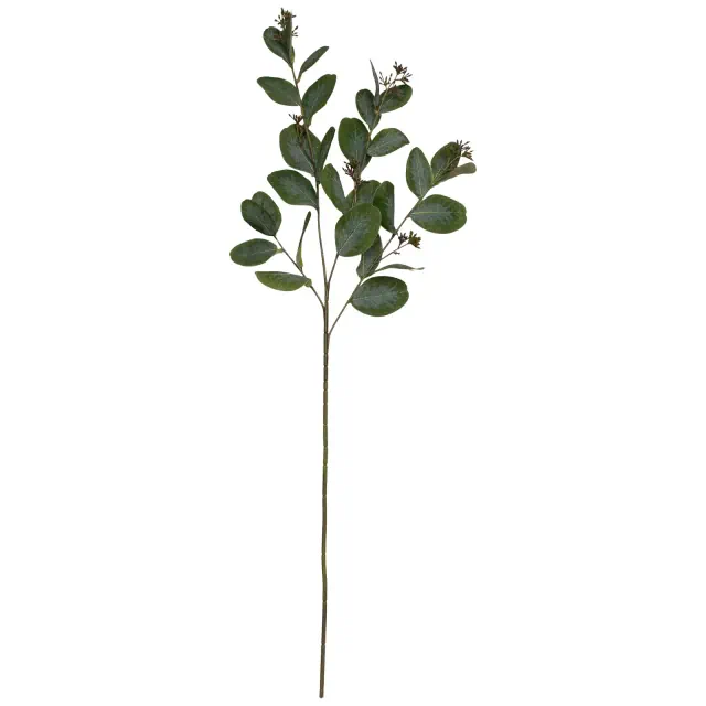 Northlight Seeded Eucalyptus Leaves Artificial Sprays - 33" - Green - Set of 6