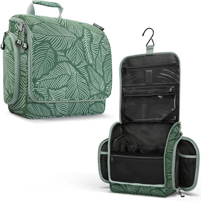 VENTURE 4TH Hanging Travel Toiletry Bag for Women & Men - Travel Organizer with Expandable Compartments & Removable Clear Pouch for Toiletries