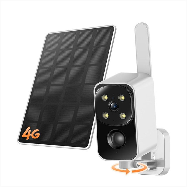SEHMUA Cellular Security Camera, No WiFi Needed, 180° Auto Pan, Portable Outdoor&Indoor, Pre-Installed 4G LTE SIM Card, Solar Powered, PIR Motion Alerts, 2K Color Night Vision