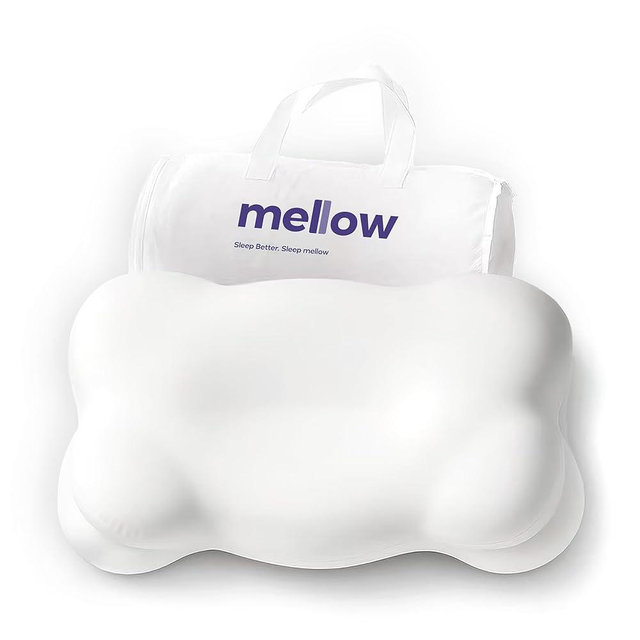 Mellow Cloud Alignment Pillow – Ergonomic Support for Neck & Spinal Alignment, Dual Height, Adjustable Fill, Machine Washable Cover
