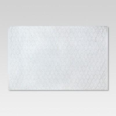 Diamond Stripe Bath Rug White - Threshold™