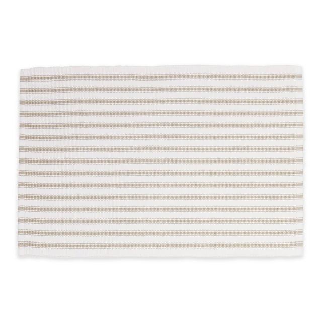 C&F Home Ticking Stripe Placemats in Sandstone (Set of 4)