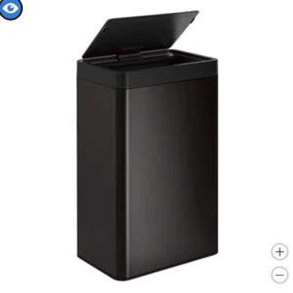 Kohler 48L Motion Sensor Trash Can | Black stainless steel