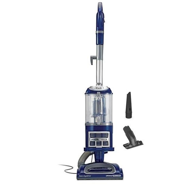 Shark NV360 Navigator Lift-Away Deluxe Upright Vacuum with Large Dust Cup Capacity, HEPA Filter, Swivel Steering, Upholstery Tool & Crevice Tool, Blue