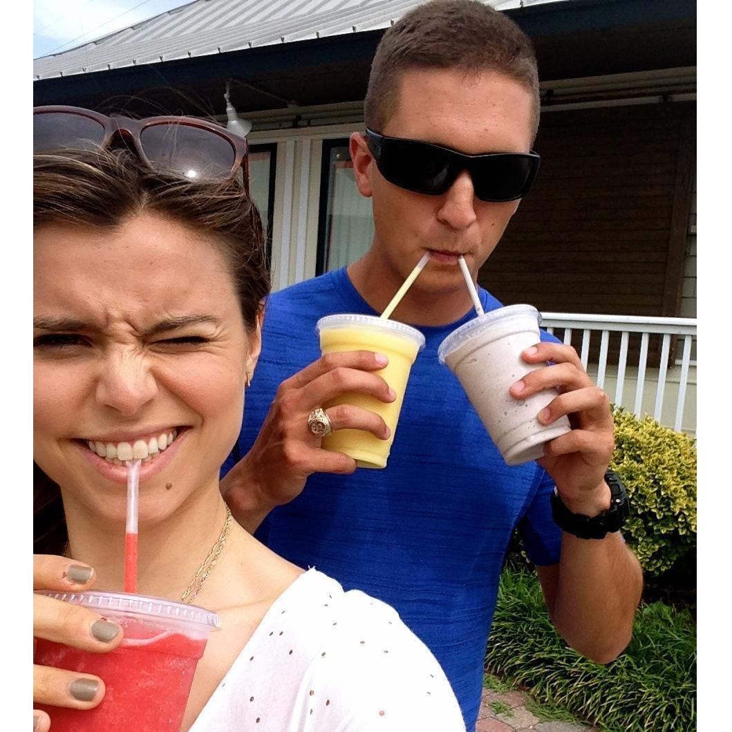 because he had to have a smoothie and a milkshake