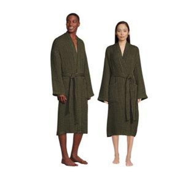 Cotton Waffle Weave Unisex Robe - World Market