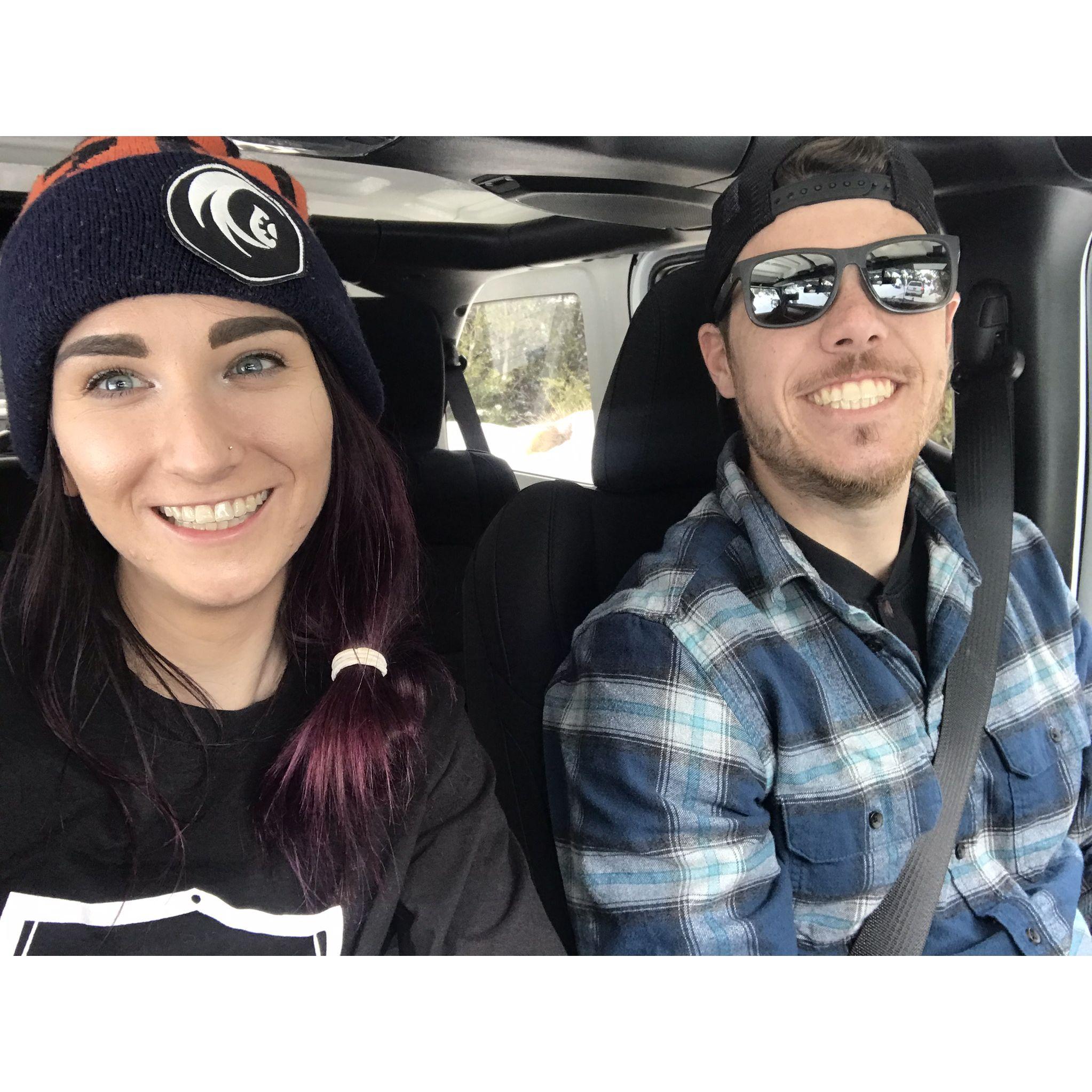 Taken while off-roading in Travis's old Jeep Wrangler.