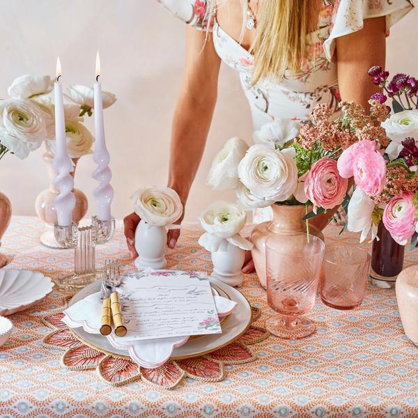 MAISON MARGAUX ELIZA PEACH TABLECLOTH