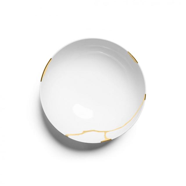 Kintsugi Collection Fine Bone China Porcelain Salad Bowl