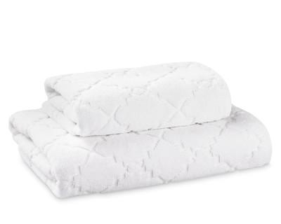 Moroccan Gate Bath Towel, White