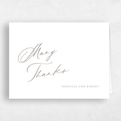 White Wedding Thank You - Mesilla Landscape