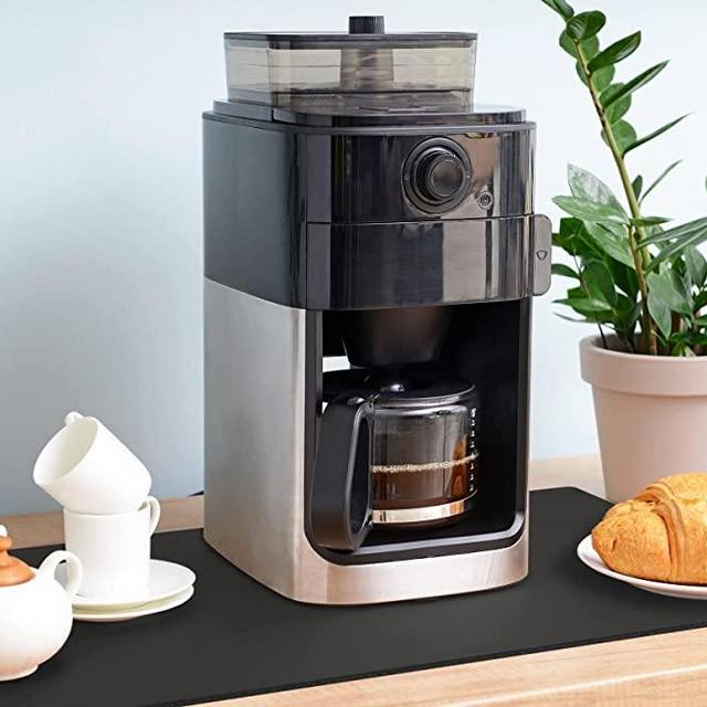 Highball & Chaser Coffee Mat Rubber Backed Absorbent Hide Stain Dish Drying Mat/Dish Mat For Coffee Bar Accessories Fit Under Coffee Pot Espresso And Protect Kitchen Counter From Coffee Machine Mess