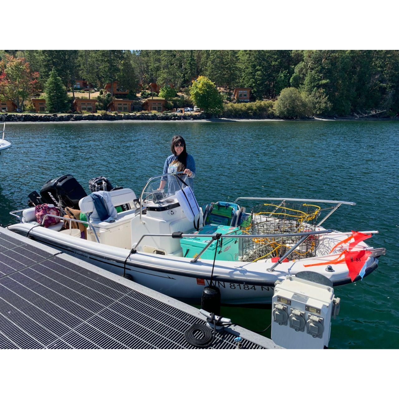 Snug Harbor heading out Boat Camping on Stuart Island