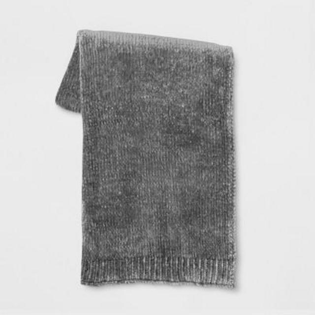 Shine Chenille Throw Blanket Gray - Project 62™