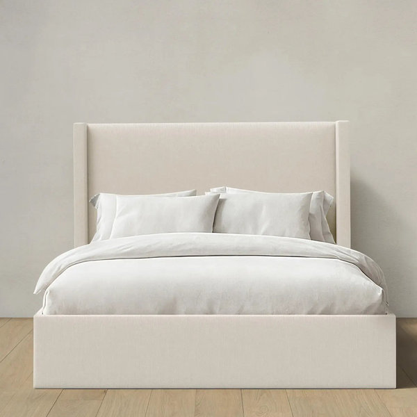 Wingback Bed in Performance Linen Blend