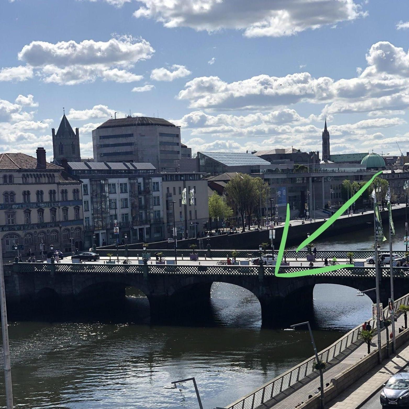 The view from the hotel of the bridge where James popped the question!