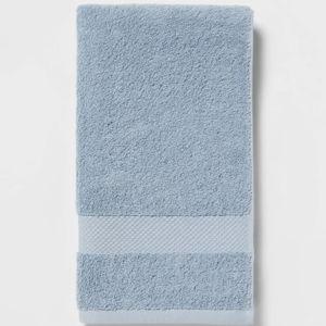 Performance Plus Hand Towel Light Blue - Threshold™: 100% Cotton, Fade-Resistant, Terry Fabric, OEKO-TEX Certified