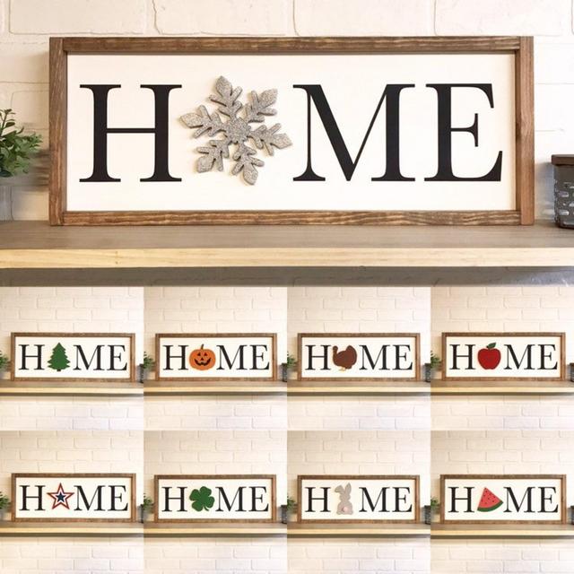 Seasonal "Home" Wall Art