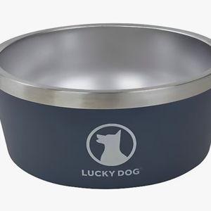 LUCKY DOG INDULGE Non-skid Stainless Steel Dog & Cat Bowl, Blue, 12.5-cup - Chewy.com