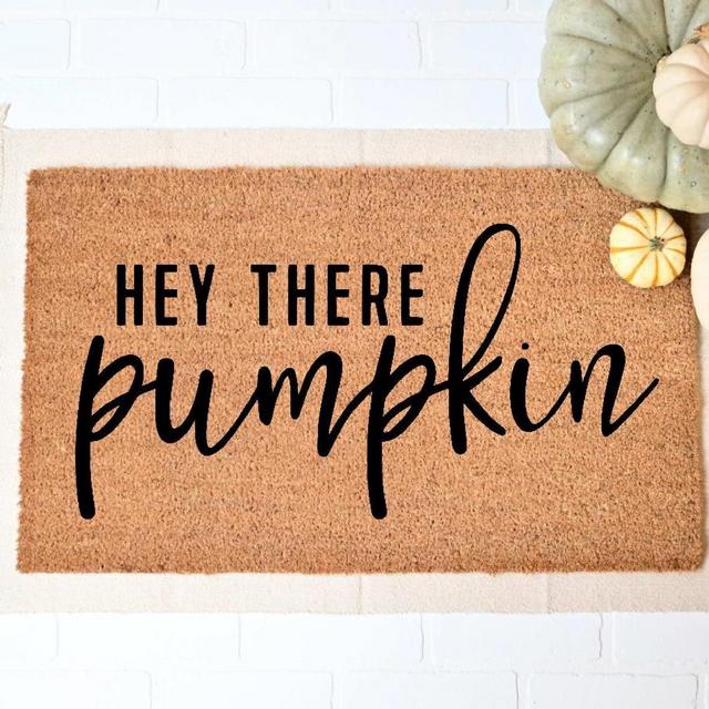Hey There Pumpkin Doormat, Fall Welcome...