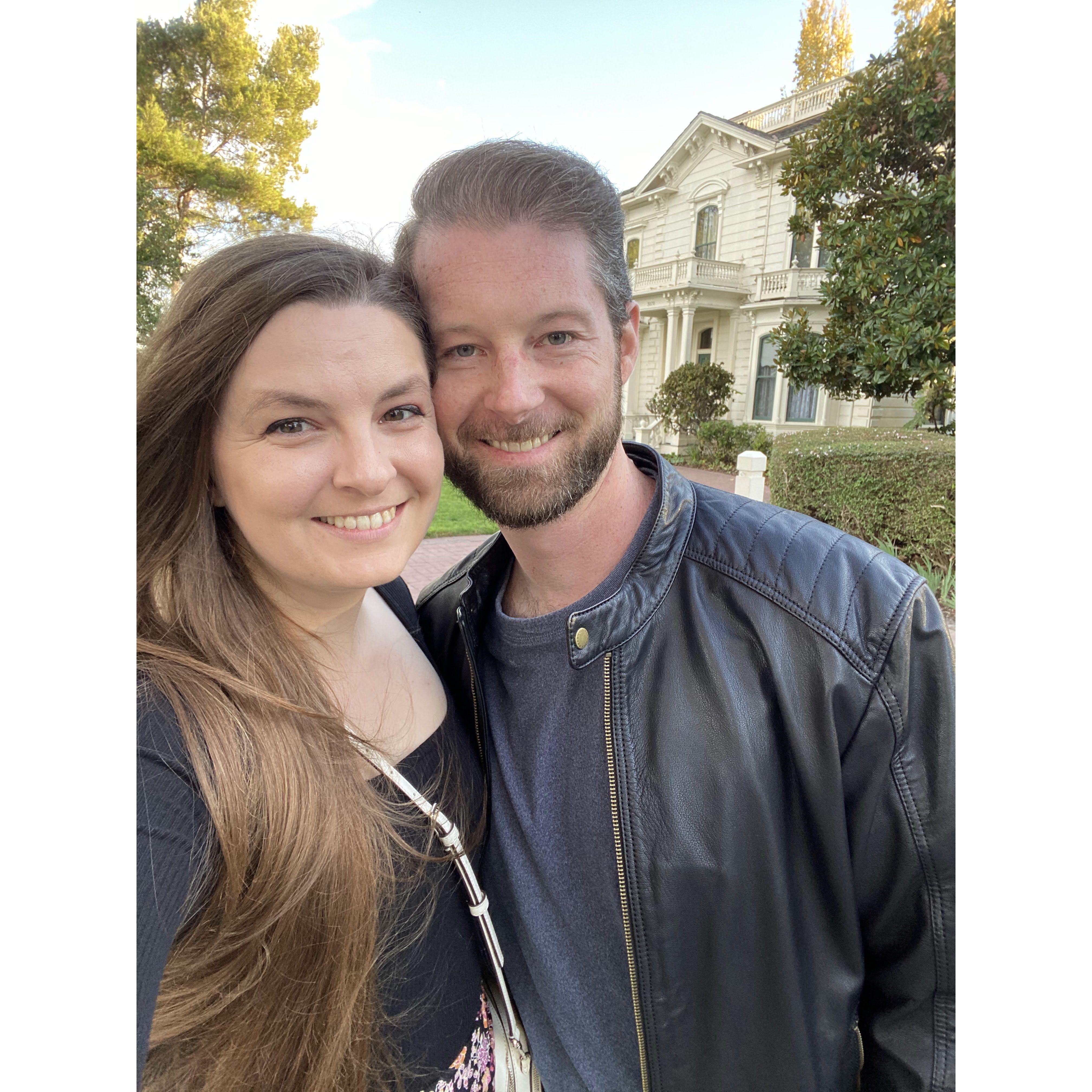 We visited the Rengstorff House together one year before our wedding date.  We can't wait to say "I do!"