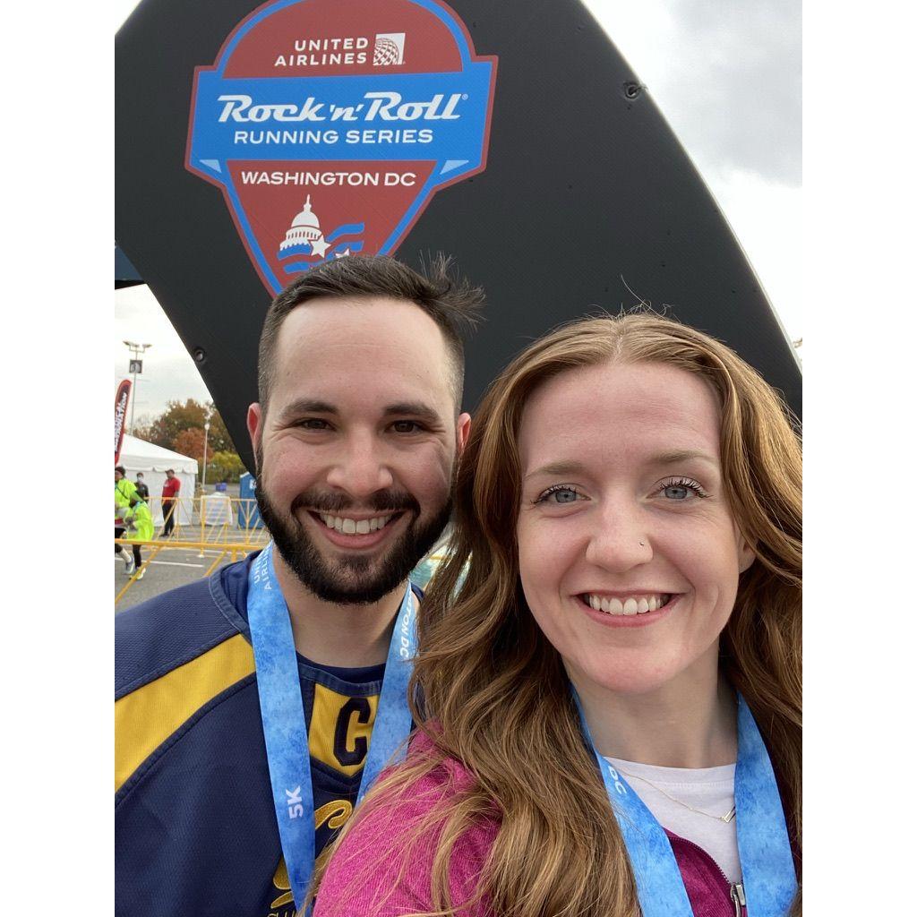 Finishing a 5K in D.C.