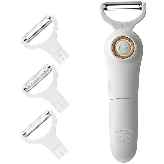 Electric Vegetable Peeler, Handheld Peeler for Kitchen 3-in-1 Set Premium Stainless Steel Veggie and Fruit Peeler Y Sharp Peeler Slicer for Potato Peeler, Carrot Peeler, Fruit Peelers