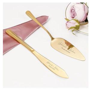 Personalized Cake Cutting Spatula and Knife