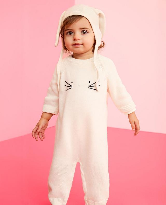 Baby Easter Sweater Romper & Hat Set