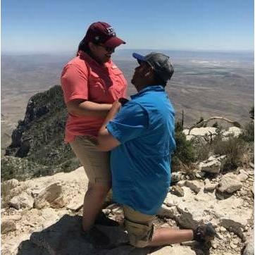 Ruben asked me to marry him at Guadalupe Peak.