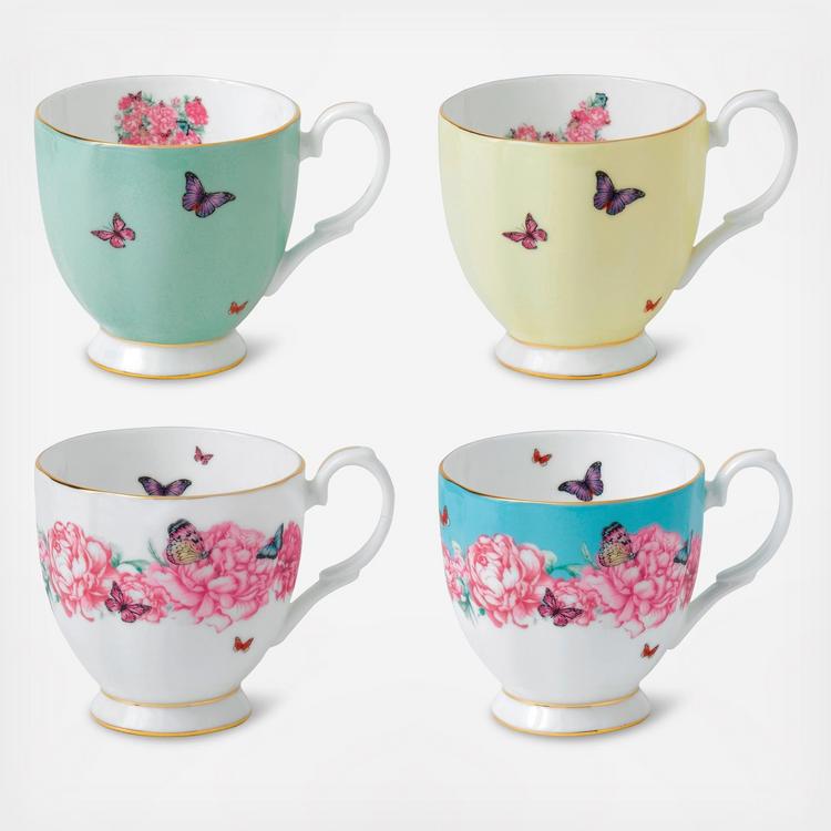 Royal Albert Miranda Kerr Teacup Saucer Set of 4 Zola