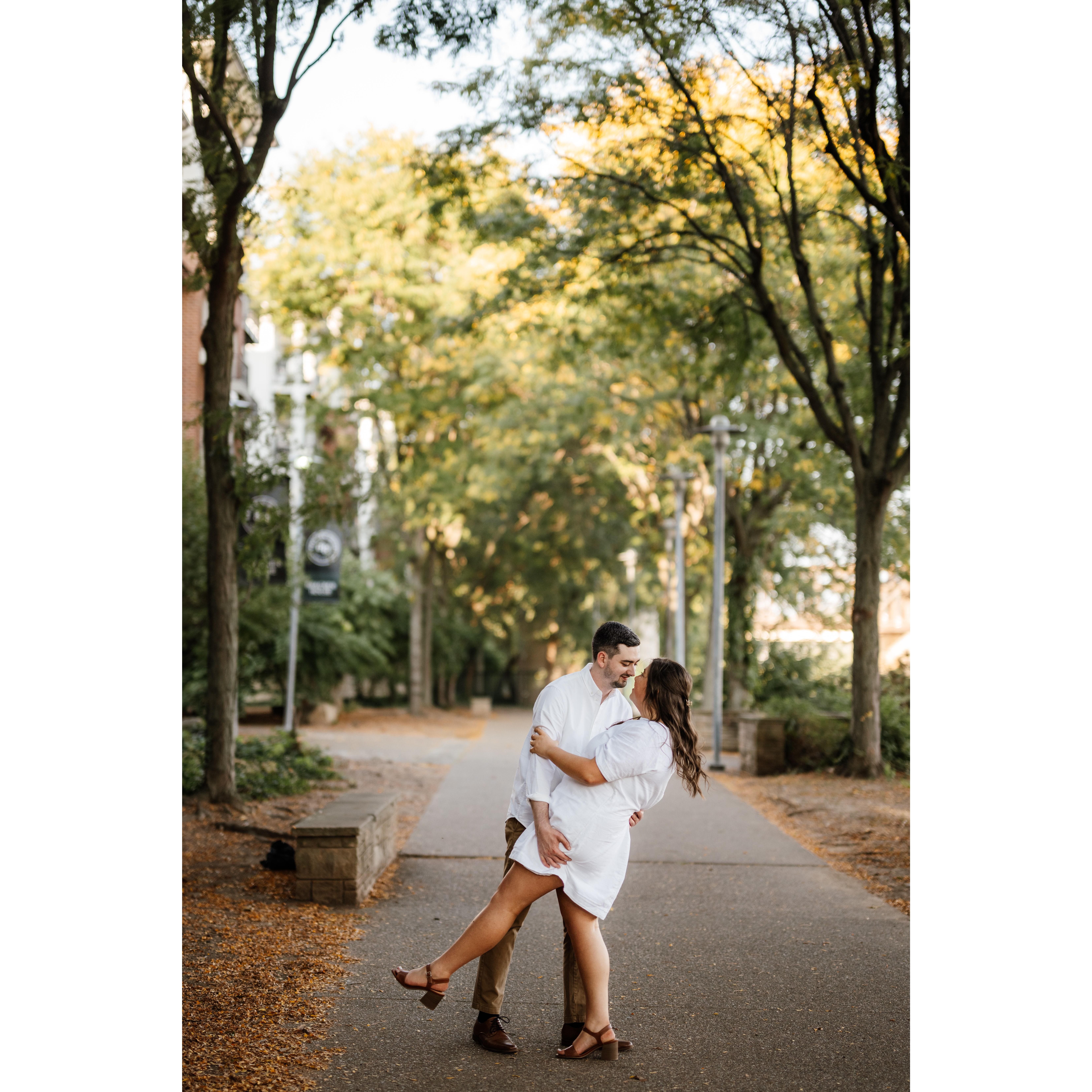 Engagement Pictures - Taken on the path right outside of our 2nd apartment together
