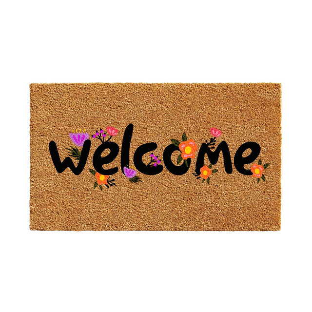 Home & More Spring Welcome Coir/Vinyl Doormat, 17" x 29"