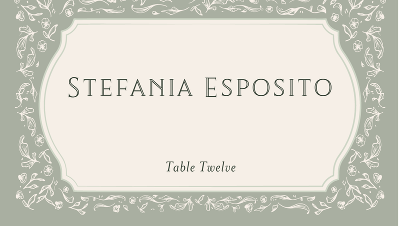 Delphi | Pale Sage | Zola Wedding Place Cards